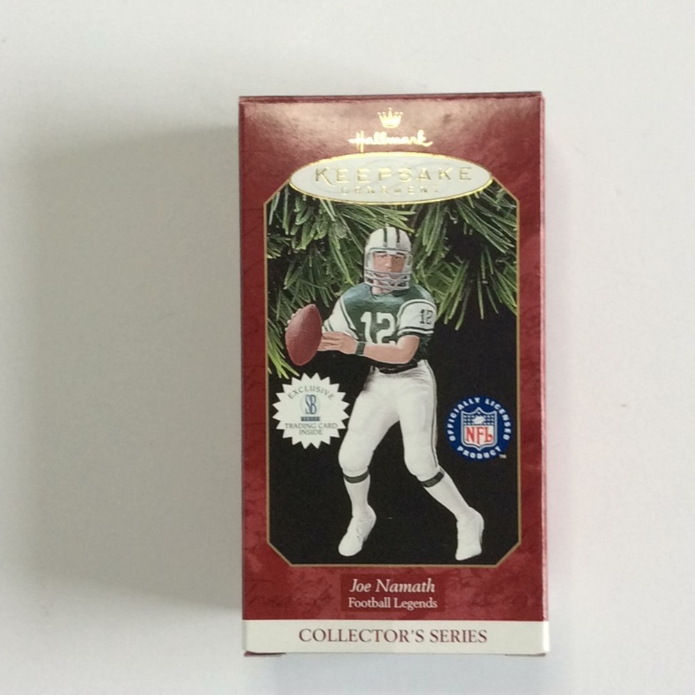 NFL Hallmark Joe Namath Keepsake Ornament 1997 New In Box